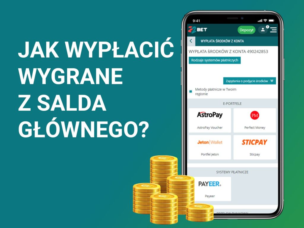 Jak wypłacić wygrane z salda głównego