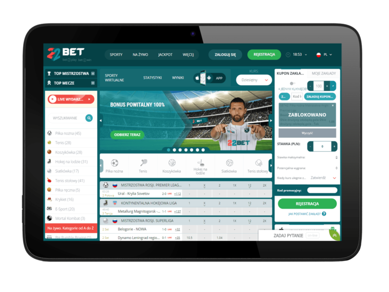 Rejestracja w 22Bet krok po kroku - krok1