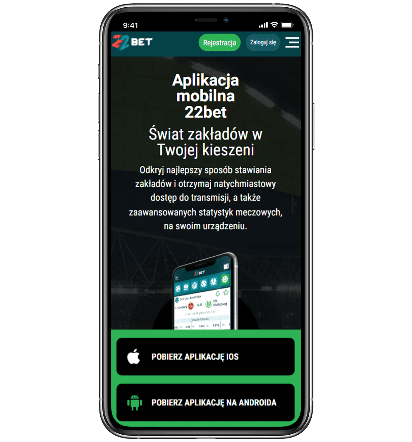 Aplikacja mobilna 22Bet
