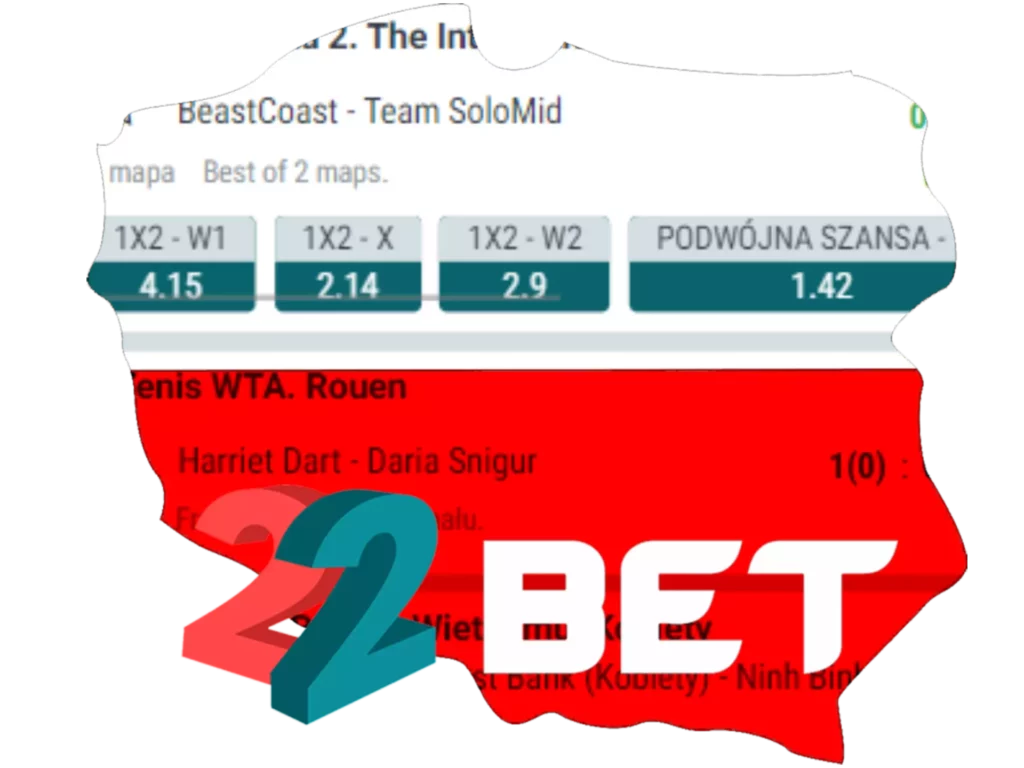 legalne zakłady 22bet